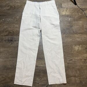 NWT IZOD‎ Boys School Uniform Flat Front Pants Khaki cotton blend size 16 REG